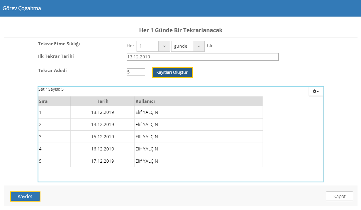 görev ve iş yönetimi 7